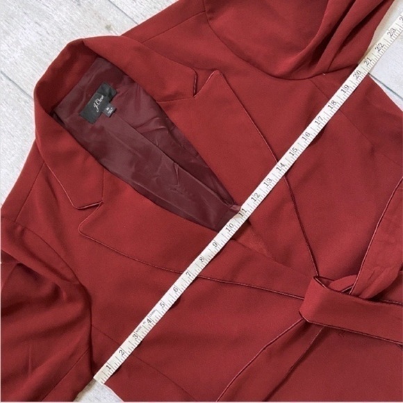 J.Crew NWOT burgundy 365 crepe tie waist wrap blazer *shop@iamwarrior - Picture 8 of 11